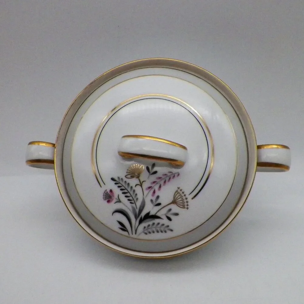 Lipper & Mann Queen Annes Lace Creamer & Sugar Bowl Fine China Japan MCM